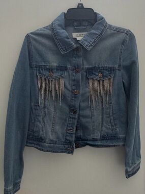 Ci Sono Light Blue Denim Jacket with Copper Stitching